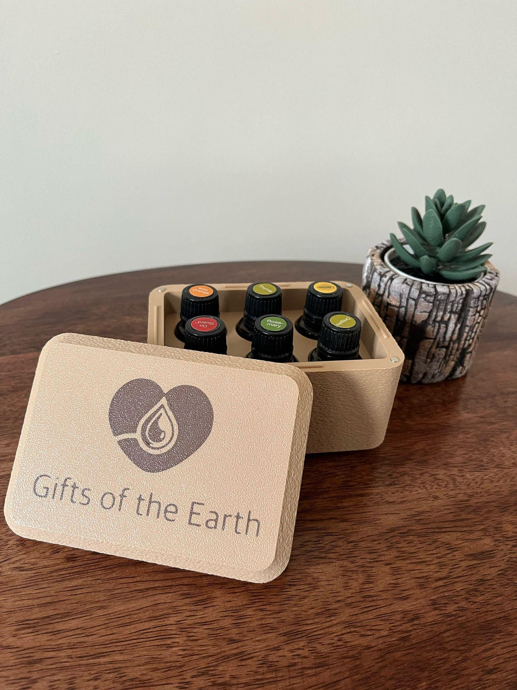 Cutie personalizabilă pentru uleiuri esențiale – Organizator personalizat pentru sticle de 15 ml | Cutie de depozitare pentru iubitorii de aromaterapie