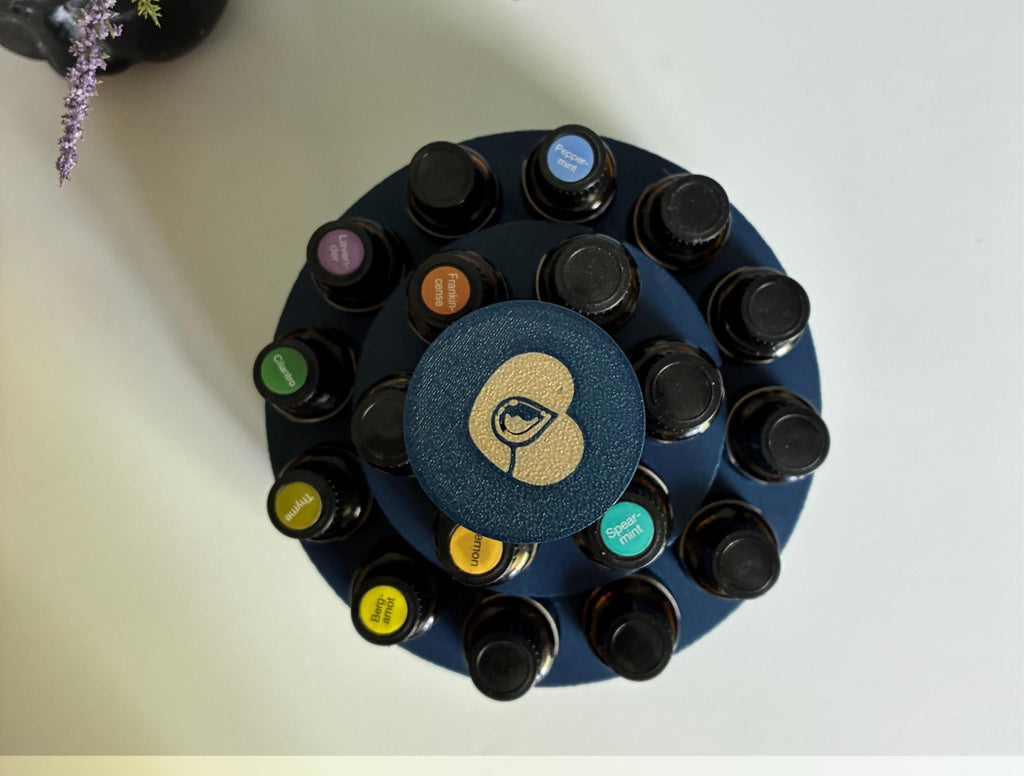 Suport rotativ personalizabil pentru uleiuri esențiale - Organizator personalizat pentru sticle la 360 de grade