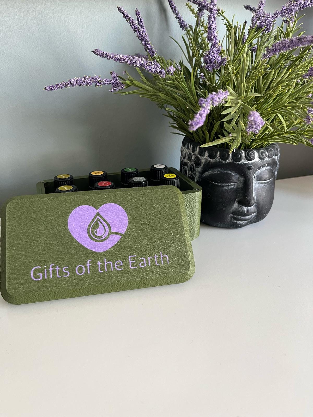 Cutie personalizabilă pentru uleiuri esențiale – Organizator personalizat pentru sticle de 15 ml | Cutie de depozitare pentru iubitorii de aromaterapie